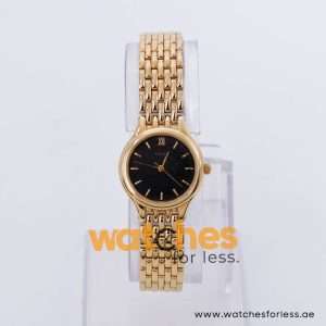 Pulsar Women’s Quartz Gold Stainless Steel Black Dial 23mm Watch PTC080X