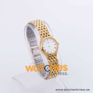 Pulsar Women’s Quartz Gold Stainless Steel White Dial 23mm Watch PTC068X