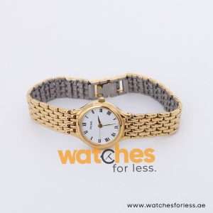 Pulsar Women’s Quartz Gold Stainless Steel White Dial 23mm Watch PTC068X
