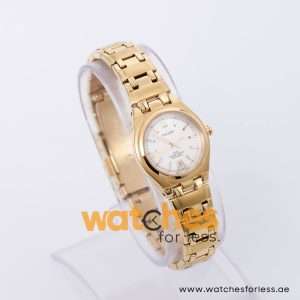 Pulsar Women’s Quartz Gold Stainless Steel Silver Dial 24mm Watch PXT602X1