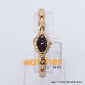 Pulsar Women’s Quartz Gold Stainless Steel Black Dial 19mm Watch PTC314X1