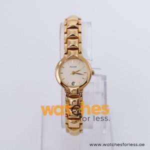 Pulsar Women’s Quartz Gold Stainless Steel Champagne Dial 23mm Watch PXQ384X9