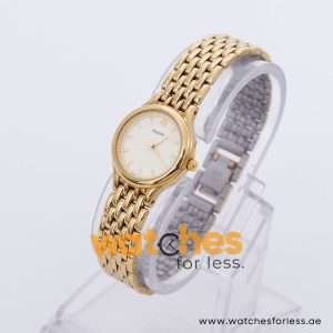 Pulsar Women’s Quartz Gold Stainless Steel Beige Dial 23mm Watch PTC076X