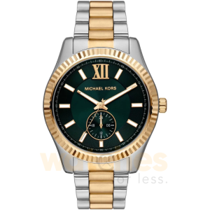 Michael Kors Men’s Quartz Two-tone Stainless Steel Green Dial 45mm Watch MK9063