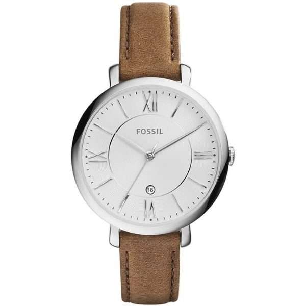 Fossil Women’s Quartz Brown Leather Strap White Dial 36mm Watch ES3708 UAE DUBAI AJMAN SHARJAH ABU DHABI RAS AL KHAIMA UMM UL QUWAIN ALAIN FUJAIRAH