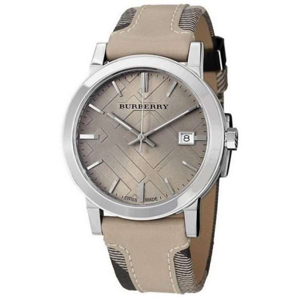 Burberry Women’s Quartz Beige Leather Strap Beige Dial 38mm Watch BU9021