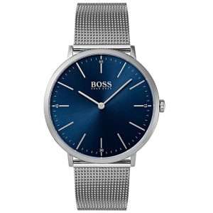Hugo Boss Men’s Quartz Silver Stainless Steel Blue Dial 40mm Watch 1513541