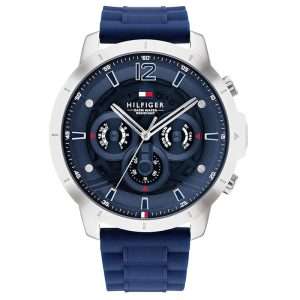 Tommy Hilfiger Men’s Quartz Blue Silicone Strap Blue Dial 50mm Watch 1710489 UAE DUBAI AJMAN SHARJAH ABU DHABI RAS AL KHAIMA UMM UL QUWAIN ALAIN FUJAIRAH