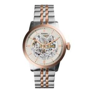 Fossil Men’s Automatic Two Tone Stainless Steel Beige Dial 40mm Watch ME3075