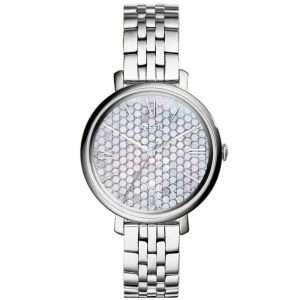 Fossil Women’s Quartz Silver Stainless Steel Mother Of Pearl Dial 36mm Watch ES3803