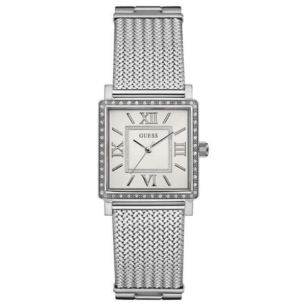 Guess Women’s Quartz Silver Stainless Steel White Dial 34mm Watch W0826L1 UAE DUBAI AJMAN SHARJAH ABU DHABI RAS AL KHAIMA UMM UL QUWAIN ALAIN FUJAIRAH