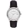 Burberry Men’s Quartz Black Leather Strap Silver Dial 38mm Watch BU9008