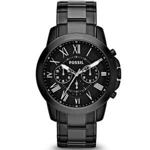 Fossil Men’s Quartz Black Stainless Steel Black Dial 44mm Watch FS4832