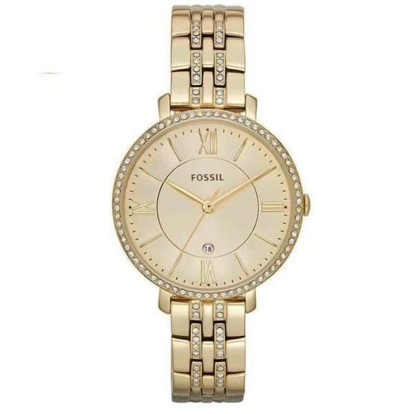 Fossil Women’s Quartz Gold Stainless Steel Gold Dial 36mm Watch ES3547