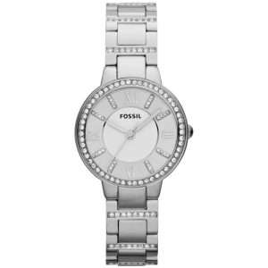 Fossil Women’s Quartz Silver Stainless Steel Silver Dial 30mm Watch ES3282