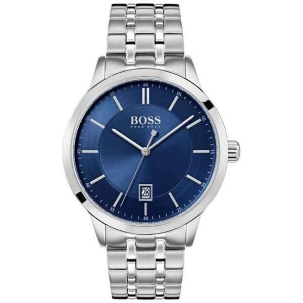 Hugo Boss Men’s Quartz Silver Stainless Steel Blue Dial 41mm Watch 1513615