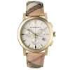 Burberry Unisex Multicolor Leather Strap White Dial 38mm Watch BU9752