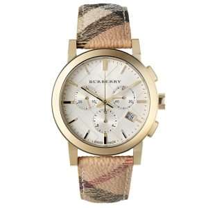 Burberry Unisex Multicolor Leather Strap White Dial 38mm Watch BU9752