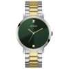 Guess Men’s Quartz Two Tone Stainless Steel Green Dial 44mm Watch GW0010G2