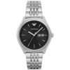 Emporio Armani Men’s Quartz Silver Stainless Steel Black Dial 43mm Watch AR1977