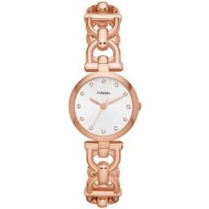 Fossil Women’s Quartz Rose Gold Stainless white Dial 28mm Watch ES3350
