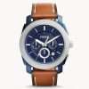 Fossil Men’s Quartz Brown Leather Strap Blue Dial 45mm Watch FS5232 UAE DUBAI AJMAN SHARJAH ABU DHABI RAS AL KHAIMA UMM UL QUWAIN ALAIN FUJAIRAH