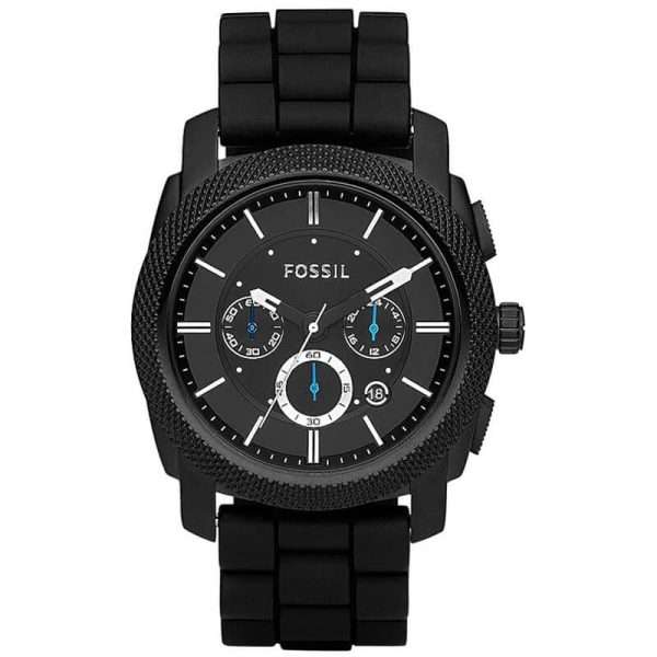 Fossil Men’s Quartz Black Silicone Strap Black Dial 45mm Watch FS4487 UAE DUBAI AJMAN SHARJAH ABU DHABI RAS AL KHAIMA UMM UL QUWAIN ALAIN FUJAIRAH