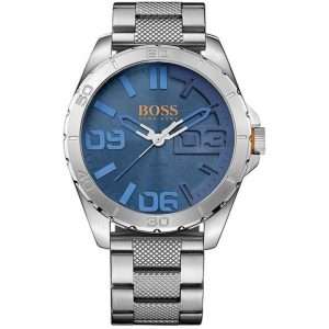 Hugo Boss Men’s Quartz Silver Stainless Steel Blue Dial 48mm Watch 1513382