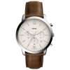 Fossil Men’s Quartz Brown Leather Strap Beige Dial 44mm Watch FS5380