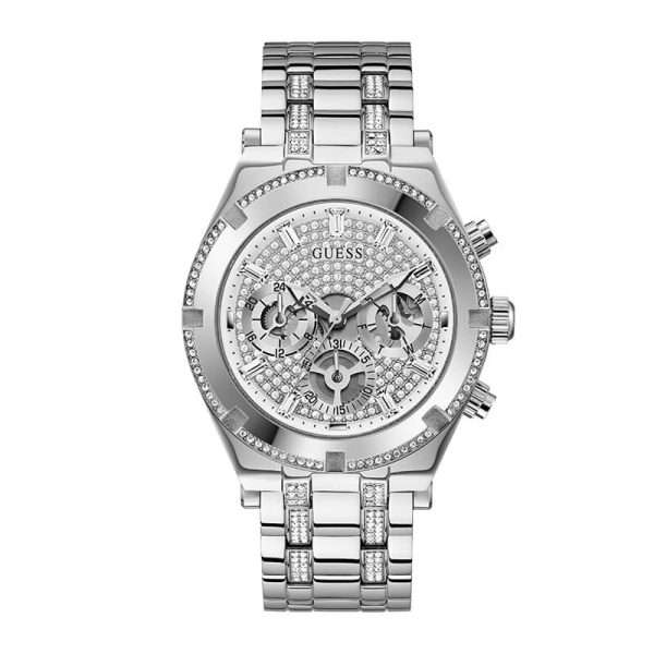 Guess Men’s Quartz Silver Stainless Steel Silver Dial 44mm Watch GW0261G1 UAE DUBAI AJMAN SHARJAH ABU DHABI RAS AL KHAIMA UMM UL QUWAIN ALAIN FUJAIRAH