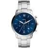 Fossil Men’s Quartz Silver Stainless Steel Blue Dial 44mm Watch FS5792