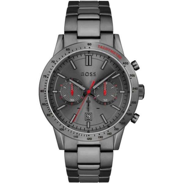 Hugo Boss Men’s Quartz Grey Stainless Steel Grey Dial 44mm Watch 1513924