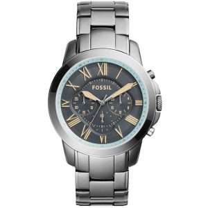 Fossil Men’s Quartz Grey Stainless Steel Grey Dial 44mm Watch FS5185