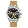 Guess Men’s Quartz Brown Leather Strap Black Dial 44mm Watch GW0262G1