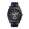 Fossil Men’s Quartz Two Tone Stainless Steel Black Dial 45mm Watch FS5164