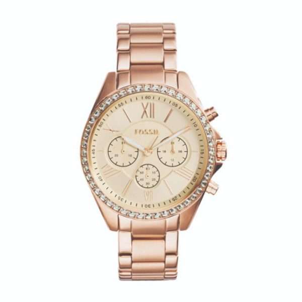 Fossil Women’s Quartz Rose Gold Stainless Steel Rose Gold Dial 40mm Watch BQ1774