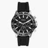 Fossil Men’s Quartz Black Silicone Strap Black Dial 45mm Watch BQ2494