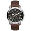 Fossil Men’s Quartz Brown Leather Strap Black Dial 44mm Watch FS4813