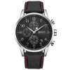 Hugo Boss Men’s Quartz Black Leather Strap Black Dial 44mm Watch 1513535