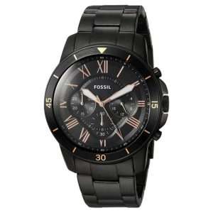 Fossil Men’s Quartz Black Stainless Steel Black Dial 44mm Watch FS5374