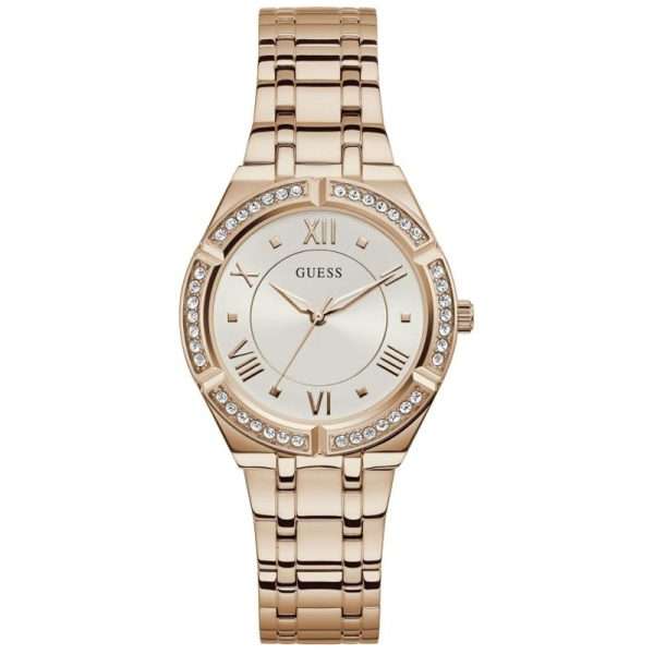 Guess Women’s Quartz Rose Gold Stainless Steel White Dial 36mm Watch GW0033L3 UAE DUBAI AJMAN SHARJAH ABU DHABI RAS AL KHAIMA UMM UL QUWAIN ALAIN FUJAIRAH