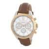 Fossil Women’s Quartz Brown Leather Strap White Dial 40mm Watch BQ3033