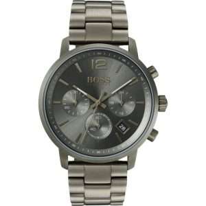 Hugo Boss Men’s Quartz Grey Stainless Steel Grey Dial 42mm Watch 1513610