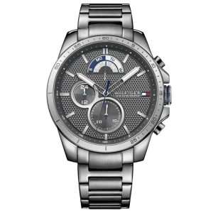 Tommy Hilfiger Men’s Quartz Grey Stainless Steel Grey Dial 46mm Watch 1791347