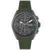 Hugo Boss Men’s Quartz Green Silicone Strap Grey Dial 44mm Watch 1513952