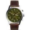 Fossil Men’s Quartz Brown Leather Strap Green Dial 44mm Watch FS5166