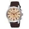 Fossil Men’s Quartz Brown Leather Strap Silver Dial 44mm Watch FS5178