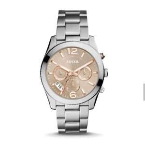 Fossil Women’s Quartz Silver Stainless Steel Taupe Dial 40mm Watch ES4146