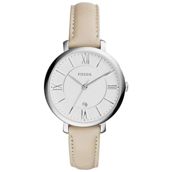 Fossil Women’s Quartz Beige Leather Strap White Dial 36mm Watch ES3793 UAE DUBAI AJMAN SHARJAH ABU DHABI RAS AL KHAIMA UMM UL QUWAIN ALAIN FUJAIRAH