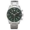 Emporio Armani Men’s Quartz Silver Stainless Steel Green Dial 45mm Watch AR5934